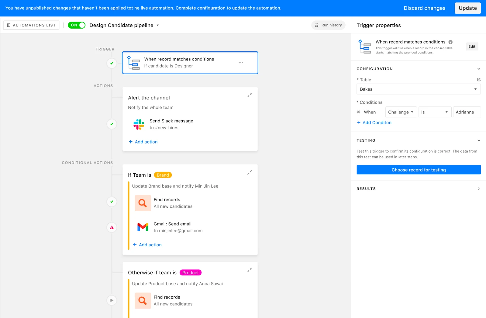Workflow automatisation Airtable avec scoring IA - Volteyr
